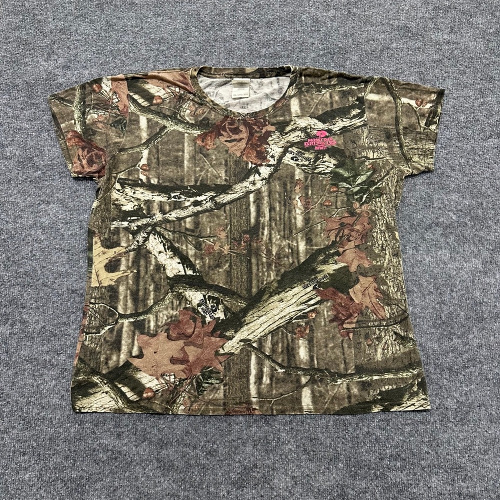 Mossy Oak T-Shirt Womens Size 2XL Camo Break-Up Infinity Short Sleeve Casual Tee